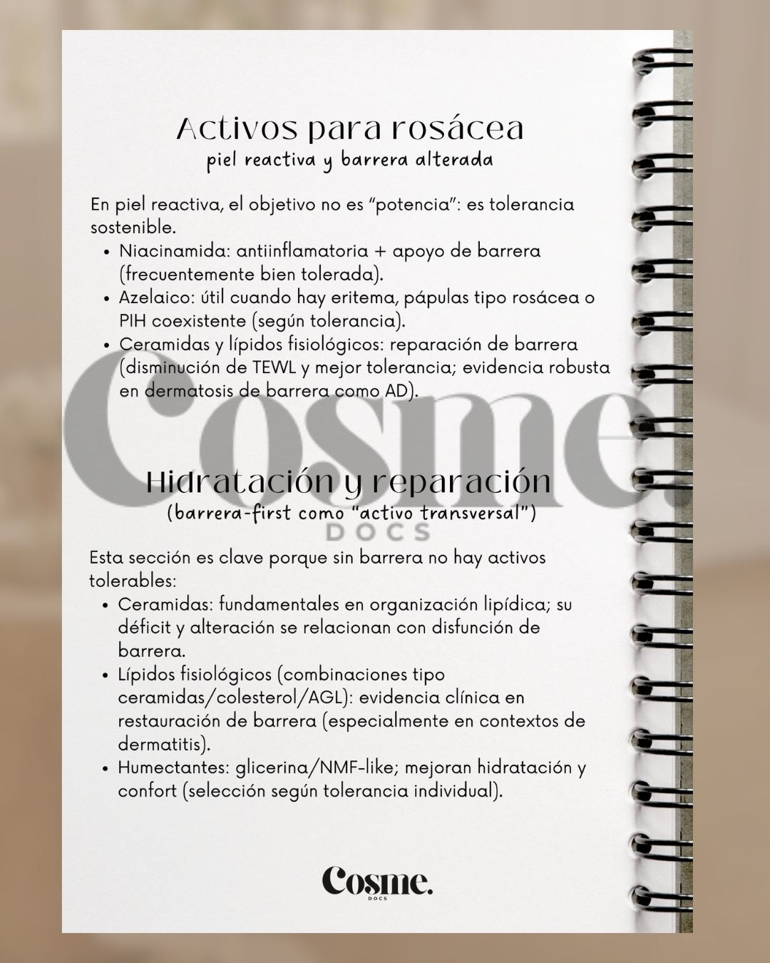 Resúmenes de cosmetología