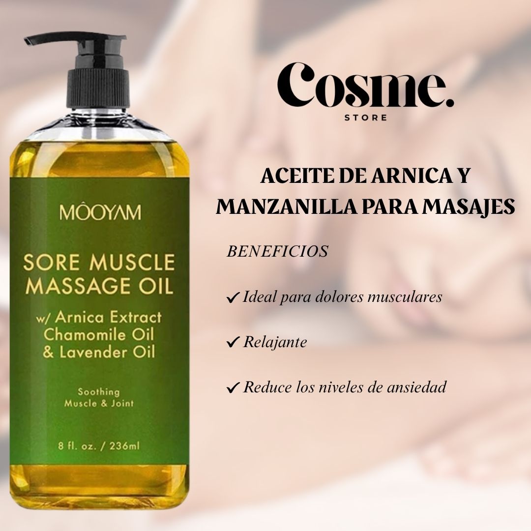 Aceite orgánico para masaje.