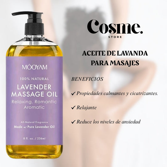 Aceite orgánico para masaje.