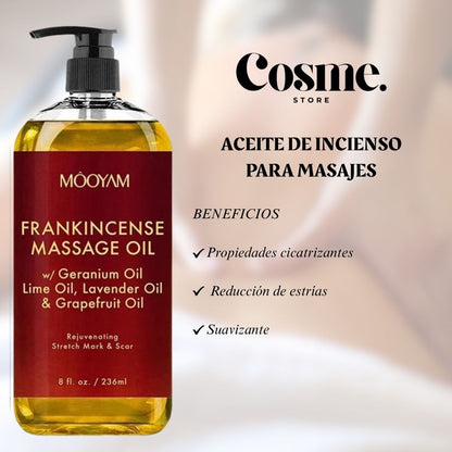 Aceite orgánico para masaje.