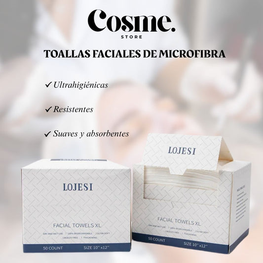 Toallas faciales desechables de microfibra.