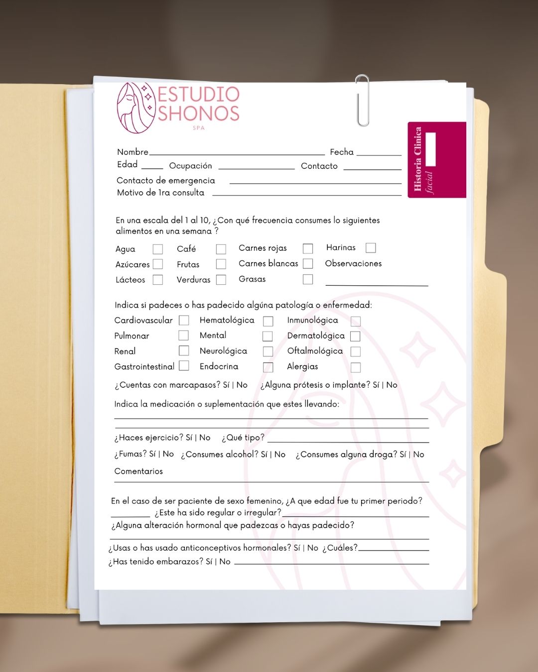 Fichas + consentimientos