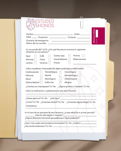Fichas + consentimientos