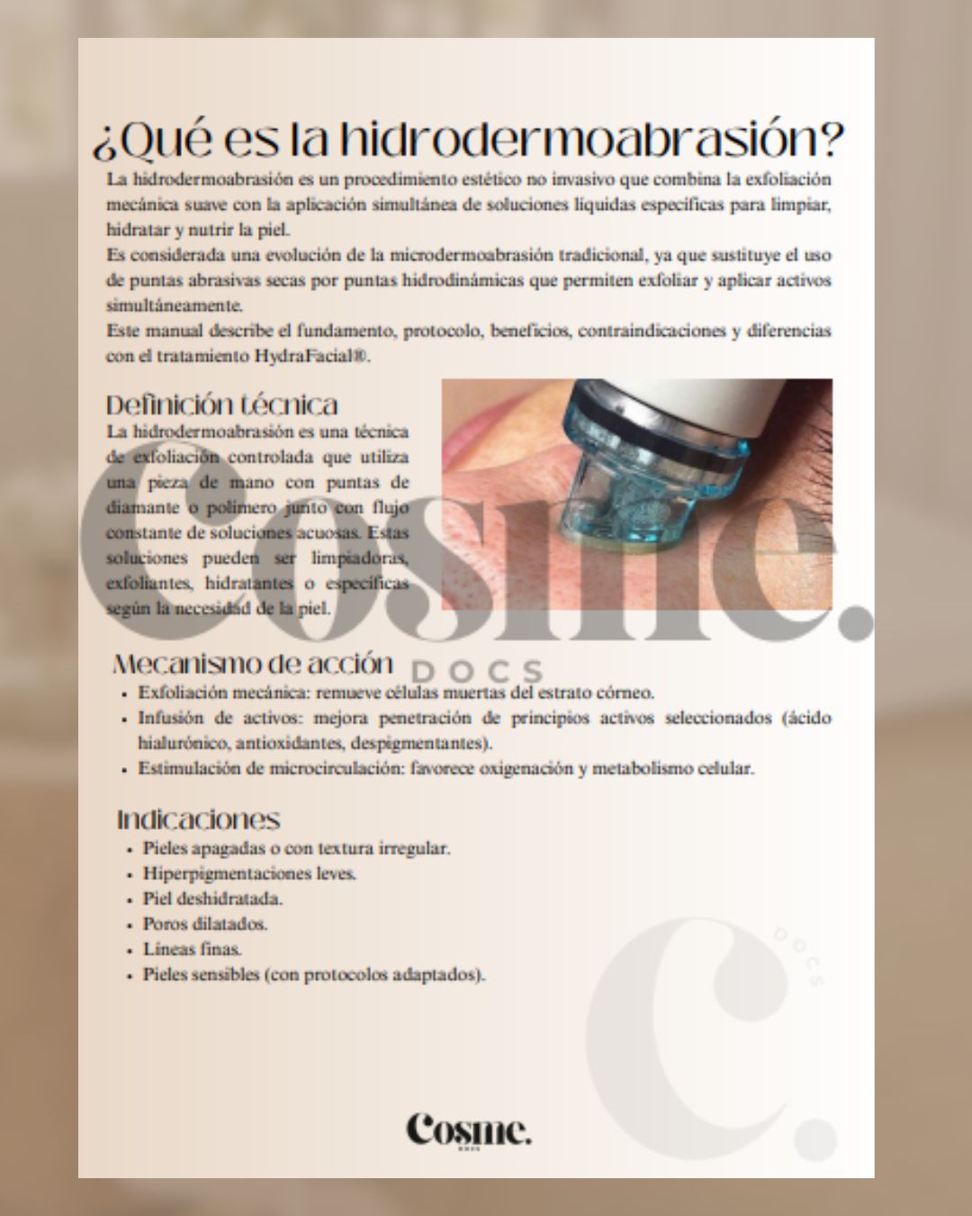 Manuales de procedimientos y aparatología