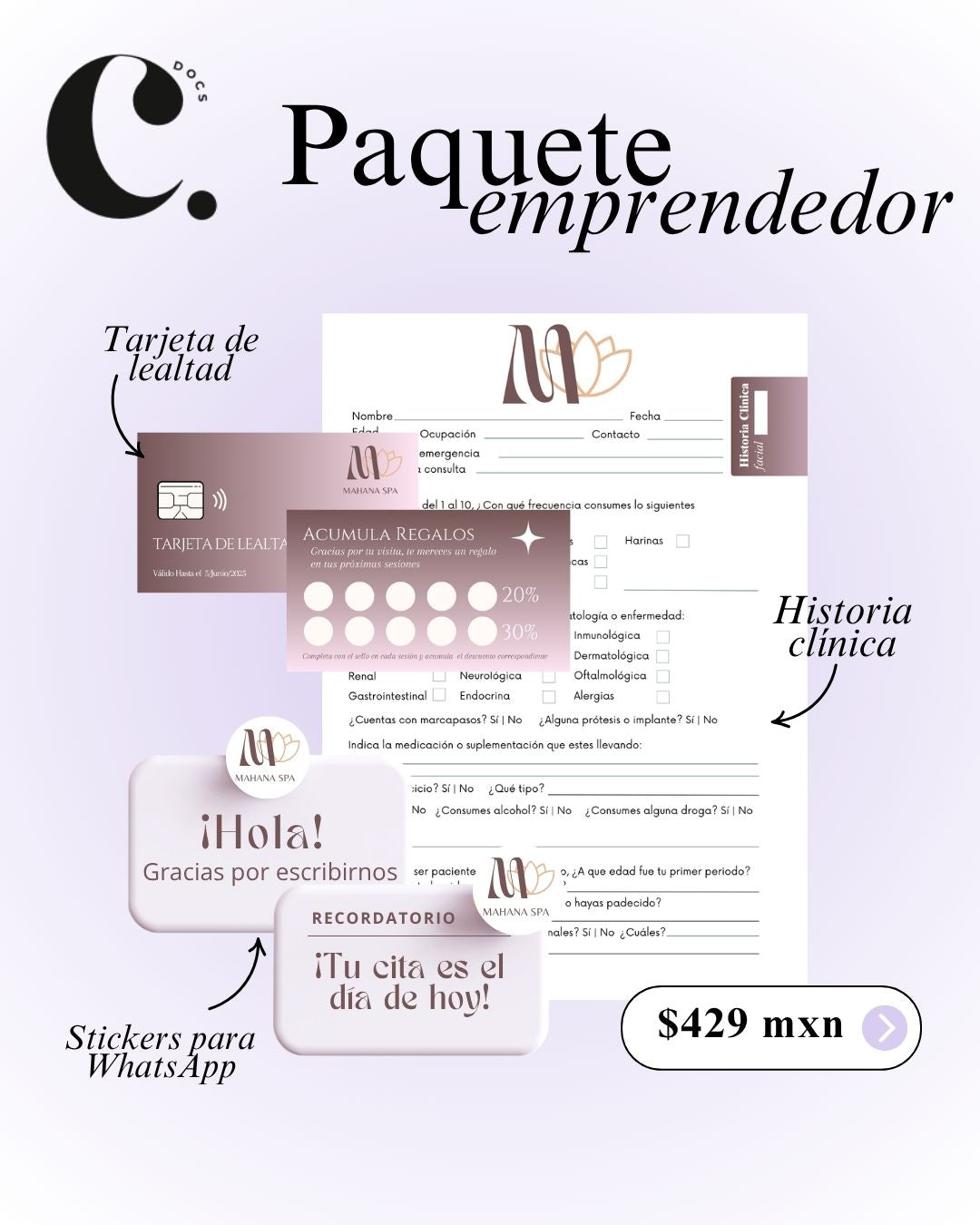 Diseño de papelería y contenido para redes sociales