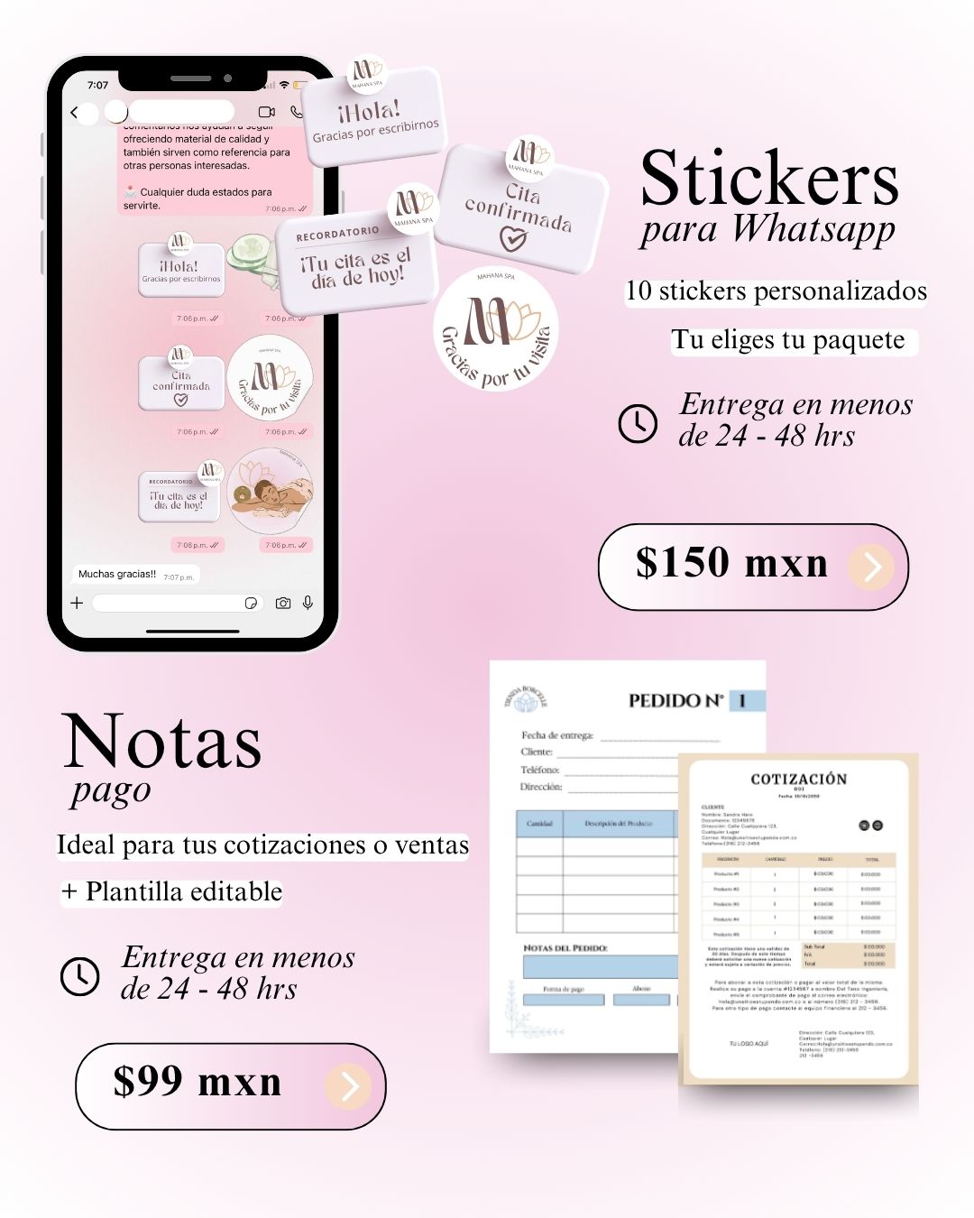 Diseño de papelería y contenido para redes sociales